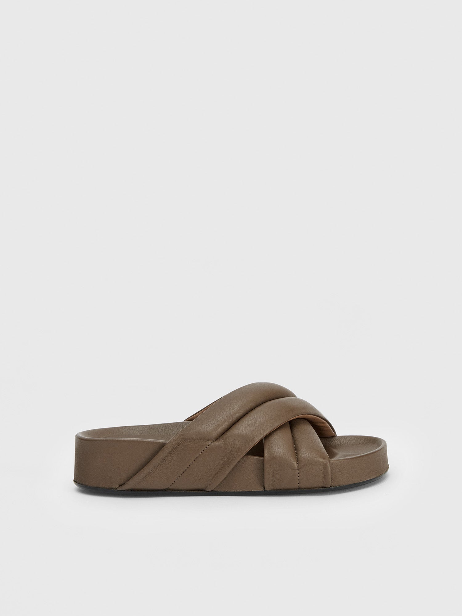 Airali Khaki Brown Nappa Everyday sandals