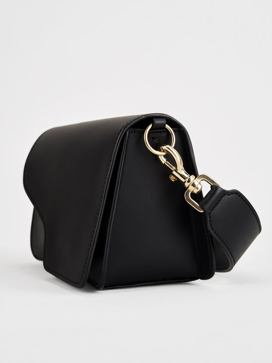 Assisi Black Leather Shoulder Bag – ATP Atelier