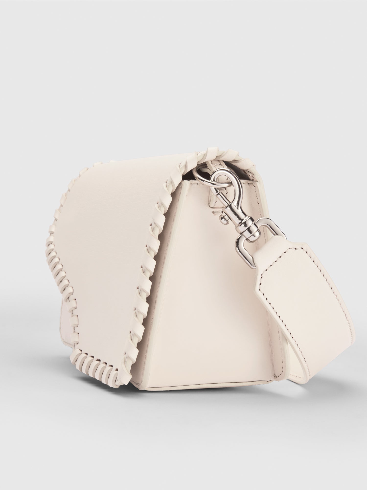 Assisi Stitch Linen Leather Shoulder bag