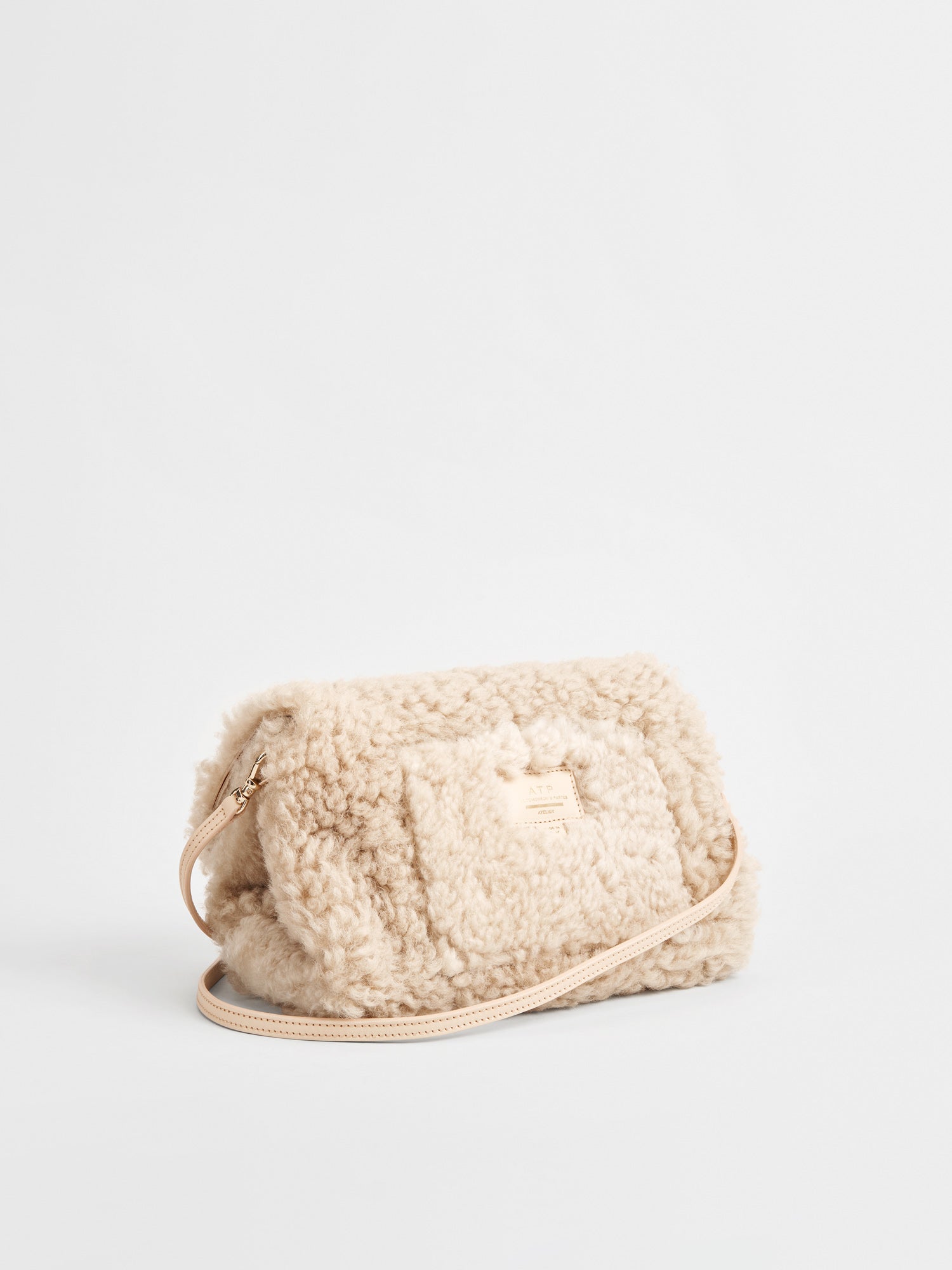 Corinaldo Vanilla Shearling Pouch Bag – ATP Atelier