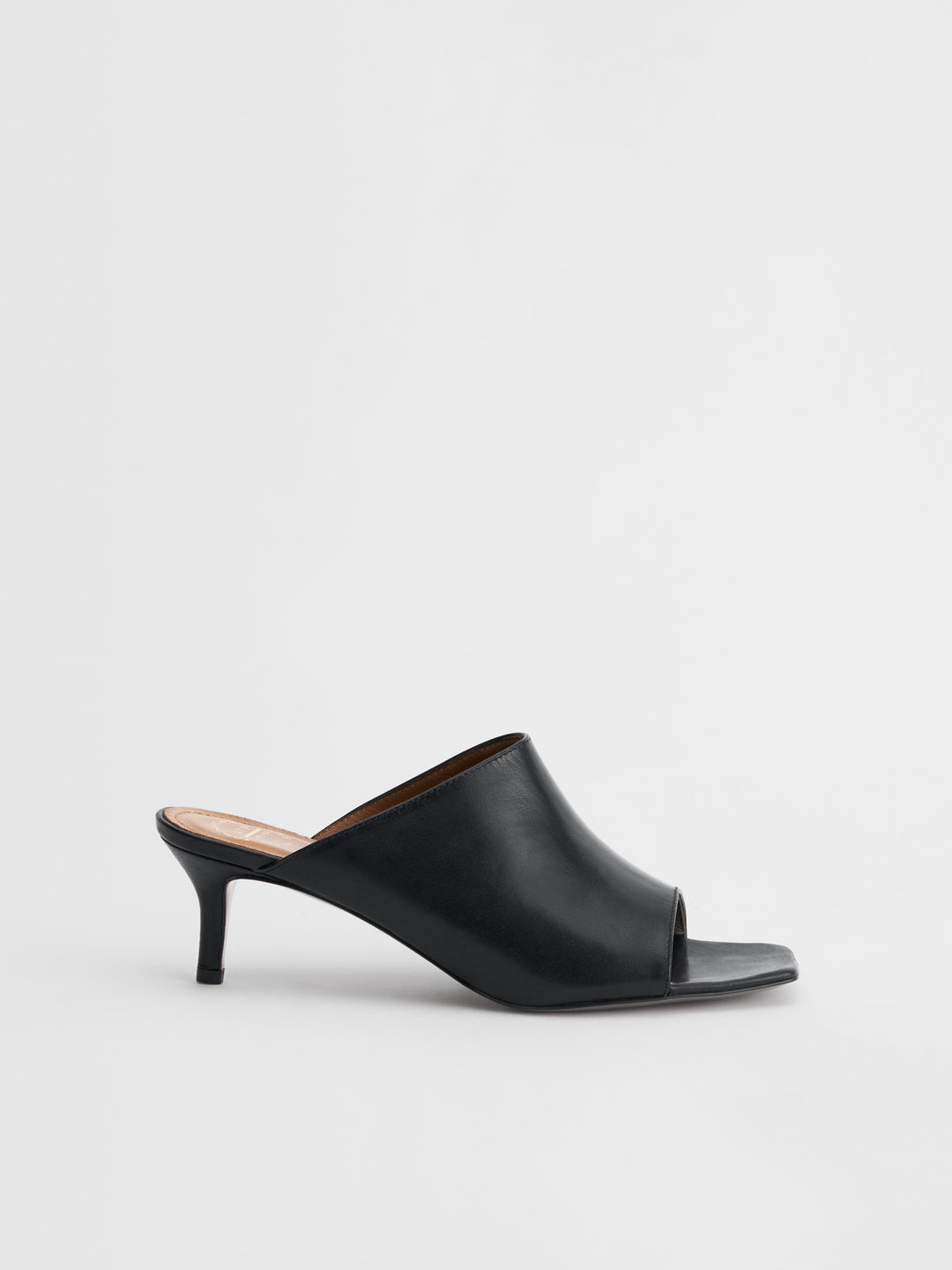 Malonno Black Leather Heeled sandals – ATP Atelier