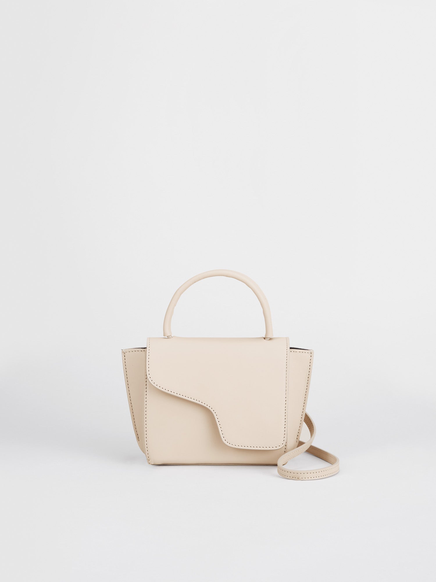 Montalcino Limestone Leather Mini handbag