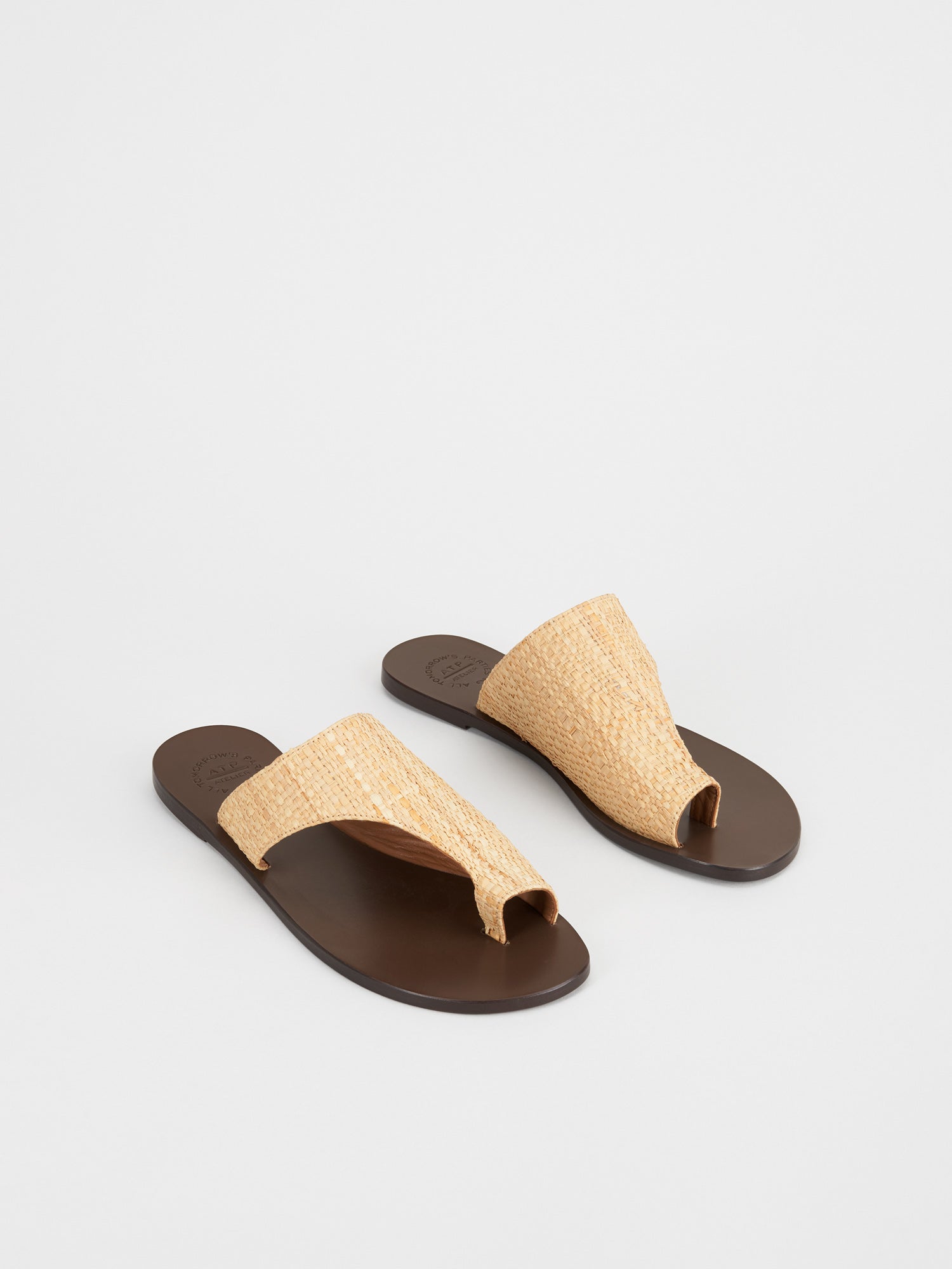 Rosa Natural Raffia Cutout sandals – ATP Atelier