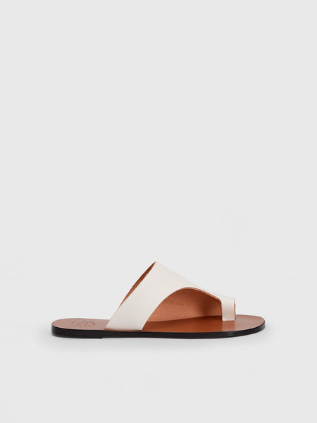 Rosa Linen Leather Cutout sandals | ATP Atelier | Official Site