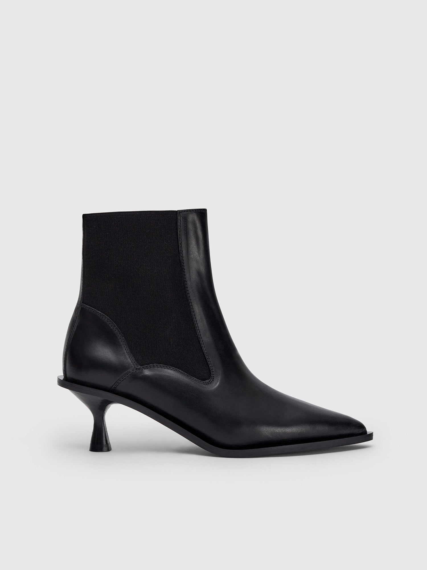 Trino Black Leather Ankle boots – ATP Atelier