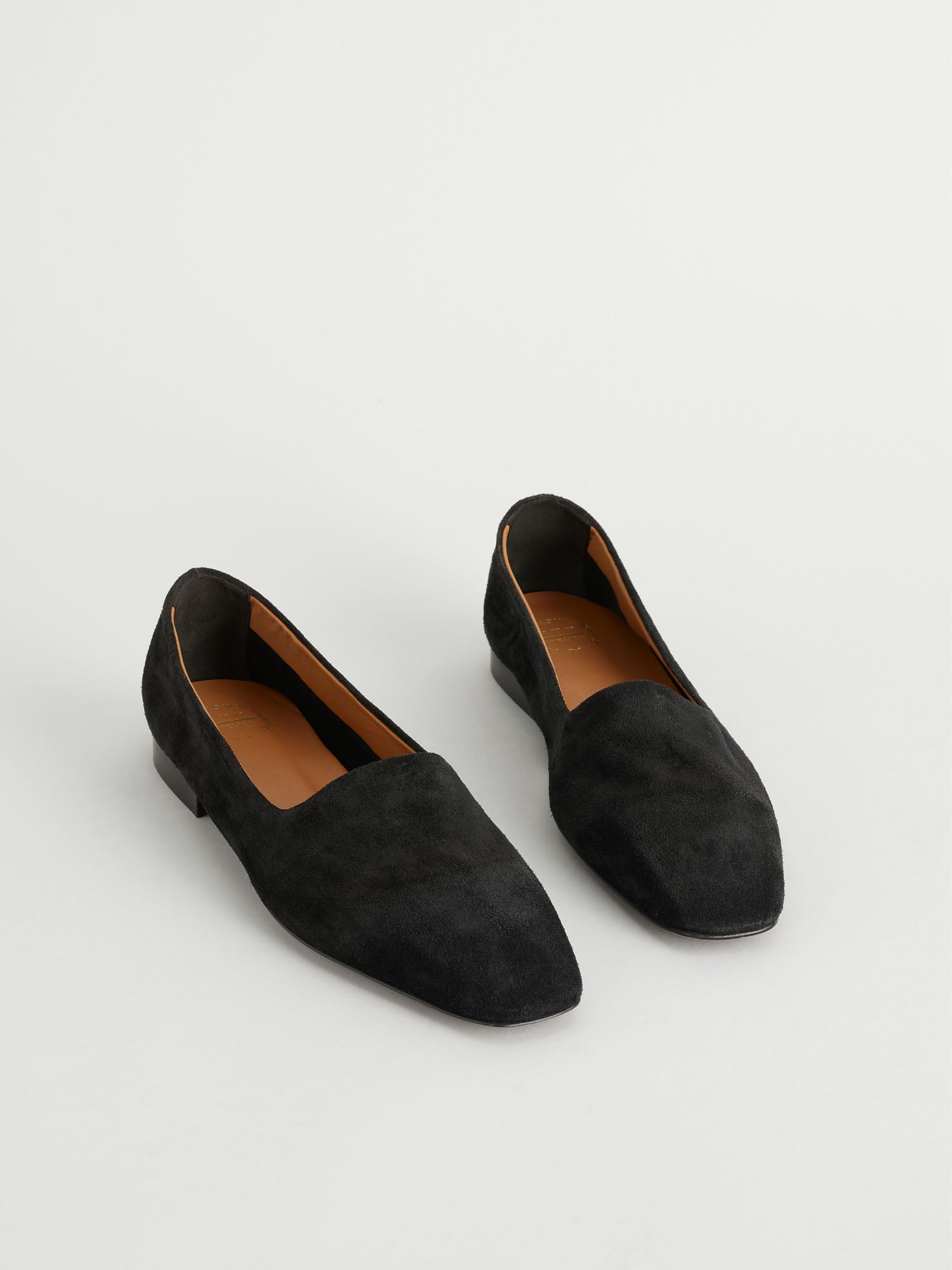 Andrano Black Suede Loafers