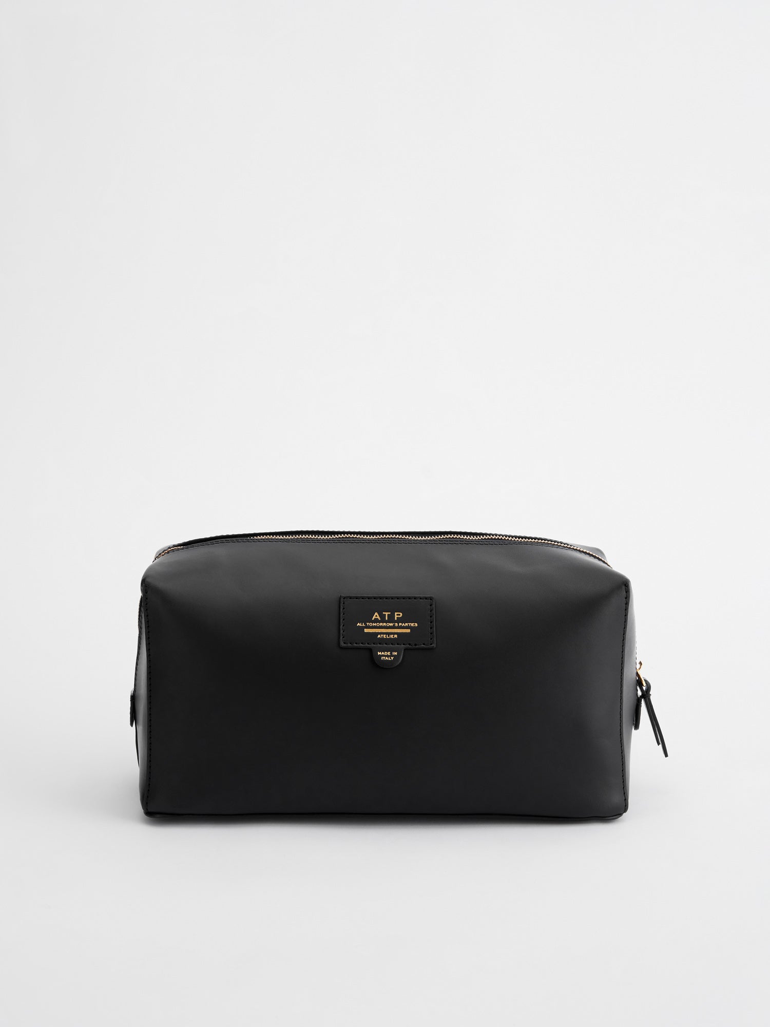 Pomaia Black Leather Beauty Bag