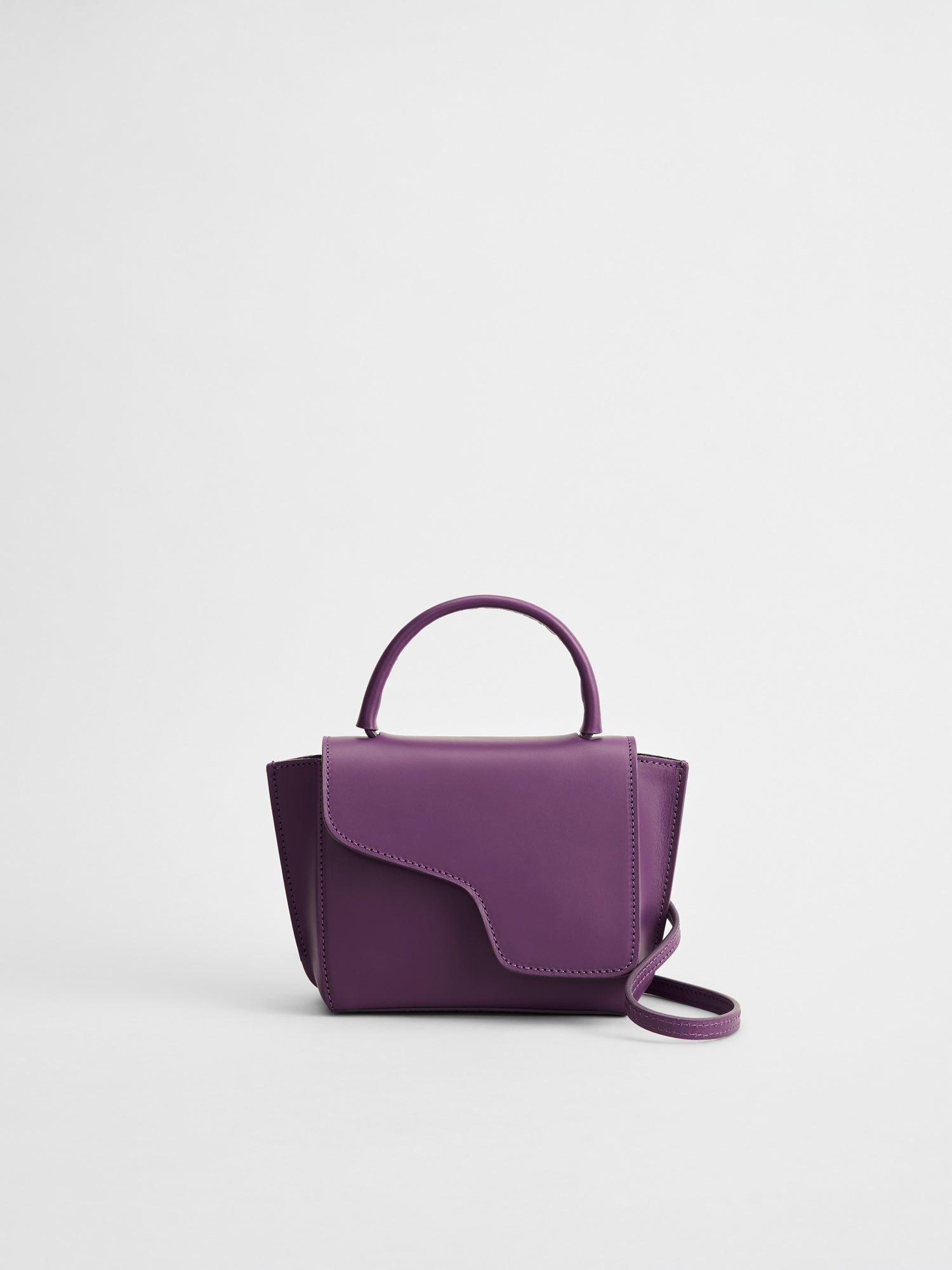 Montalcino Deep Purple Leather Mini handbag