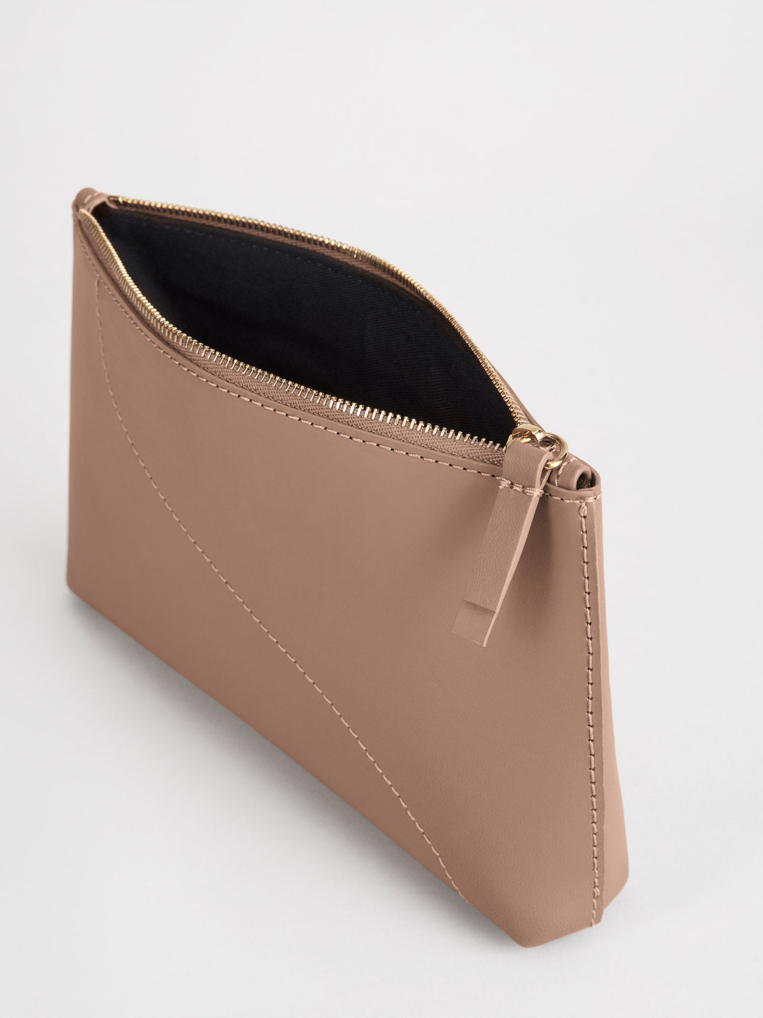 Solaio Hazelnut Leather Beauty Bag