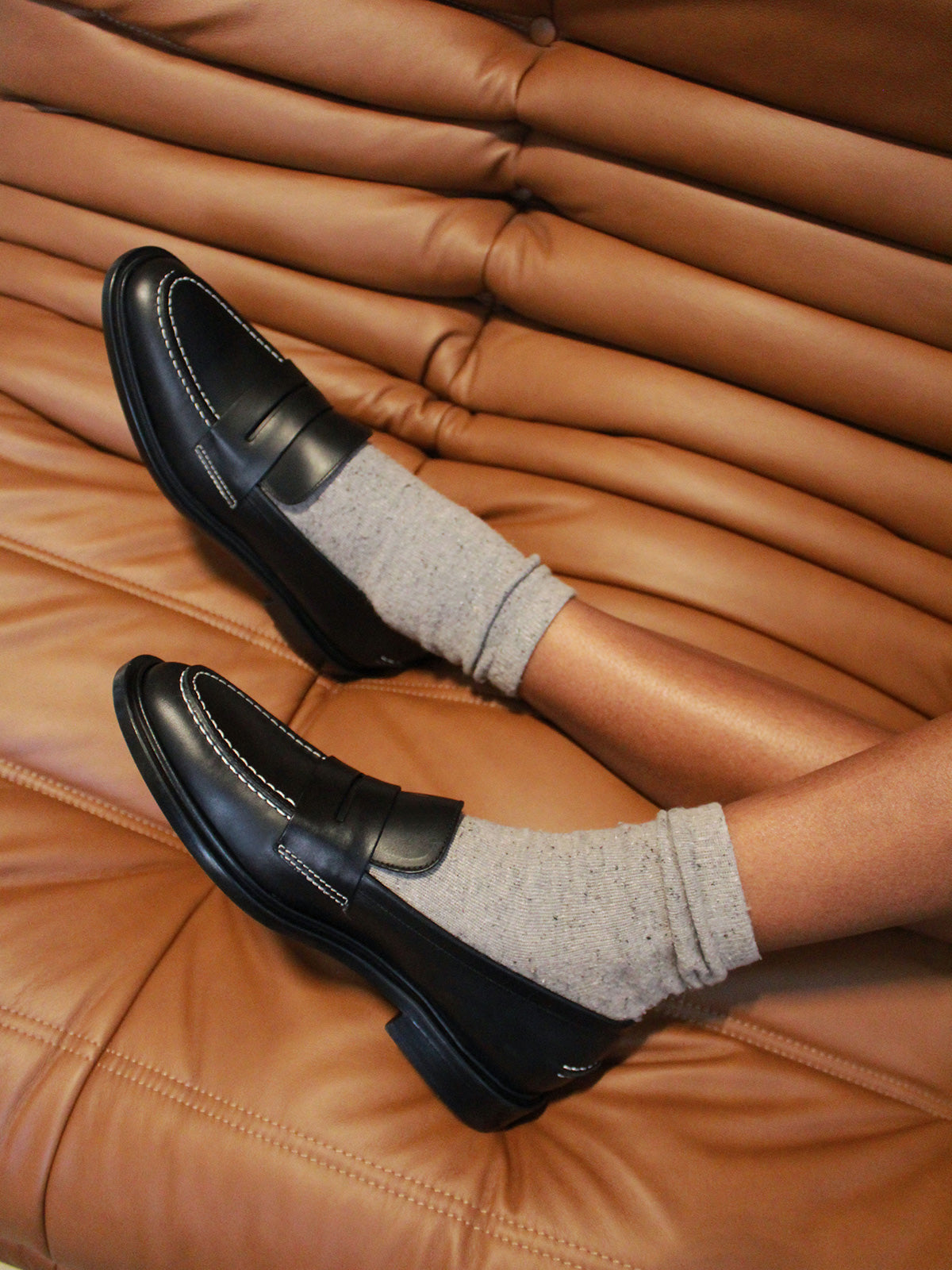 Monti Black Leather Loafers – ATP Atelier